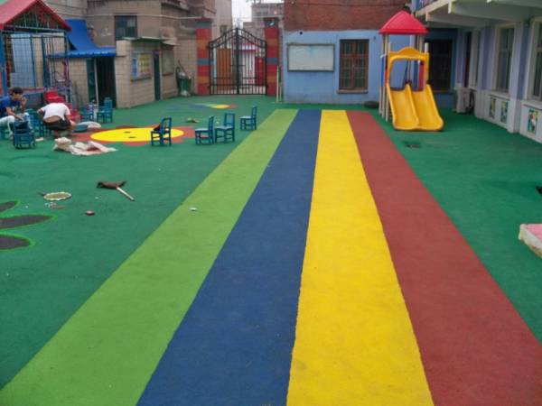 山东青岛epdm小区内弹性健身步道，弹性塑胶地面，弹性跑步路径施工厂家(图4)